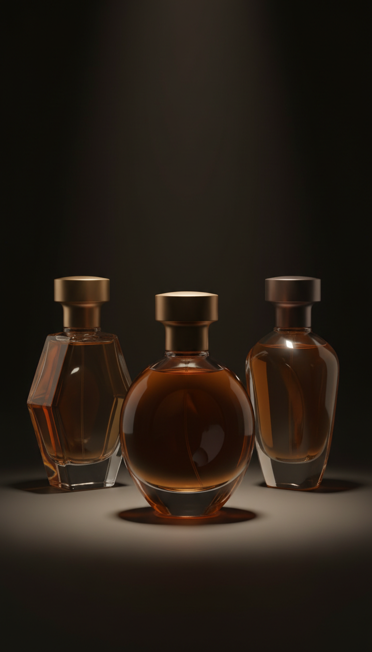 Amber Veil Parfum Sculptural Bottle